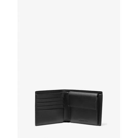 Portefeuille compact Greyson à logo avec compartiment à monnaie 