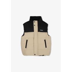 JACKET PADDED GILET WHITH LOGO PRINT KIDS 4-5