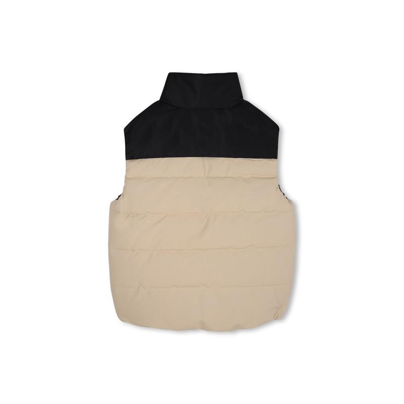 JACKET PADDED GILET WHITH LOGO PRINT KIDS 4-5