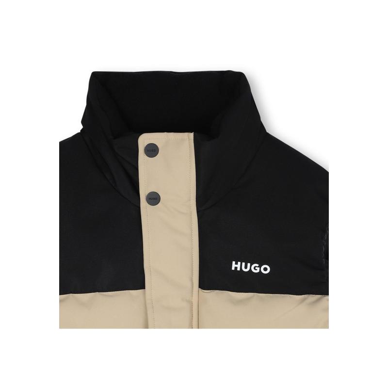 JACKET PADDED GILET WHITH LOGO PRINT KIDS 4-5